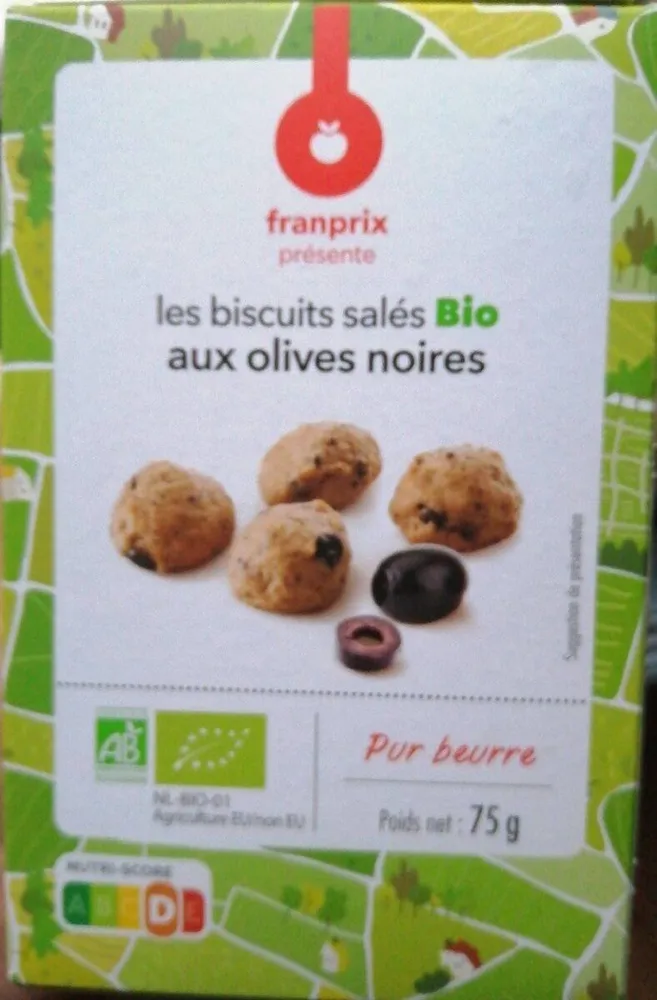 Les biscuits salés Bio aux olives noires