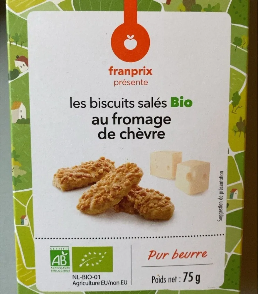 Biscuits sales bio au fromage de chevre