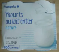 Yaourts au lait entier Nature