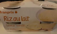 Franprix riz au lait saveur vanille