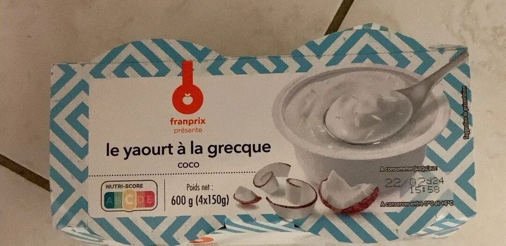 Le yaourt à la grecque coco
