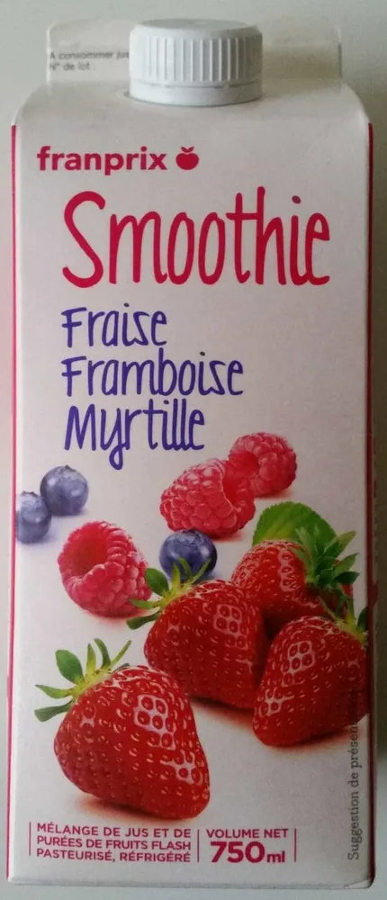 Smoothie Fraise Framboise Myrtille
