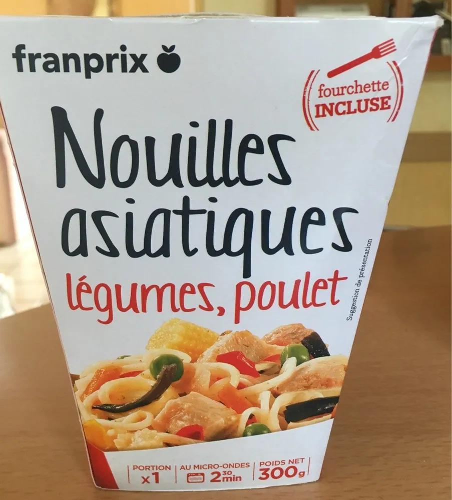 Nouilles Asiatiques Poulet Légumes