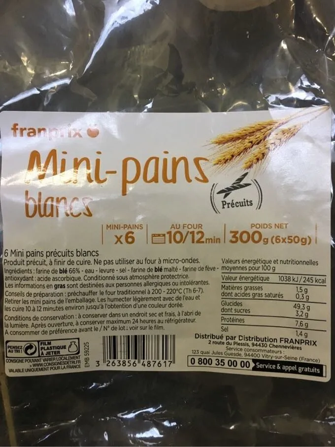 Mini Pain Blanc Precuits