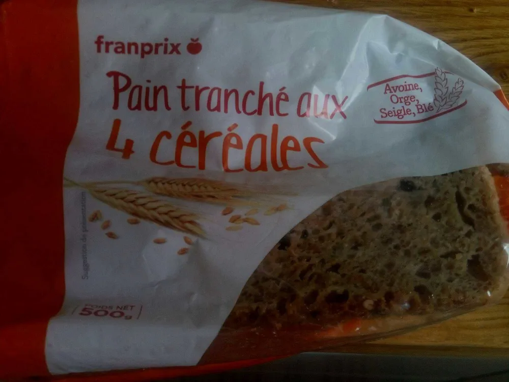 Pain tranché aux 4 céréales