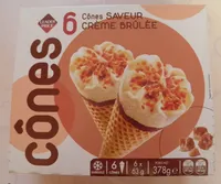 Cônes Saveur Crème brûlée