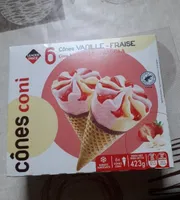 Cônes vanille-fraise