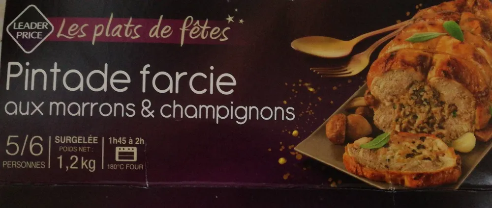 Pintade farcie au marrons et champignons