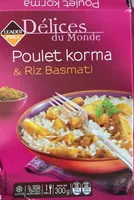 Poulet korma et riz basmati