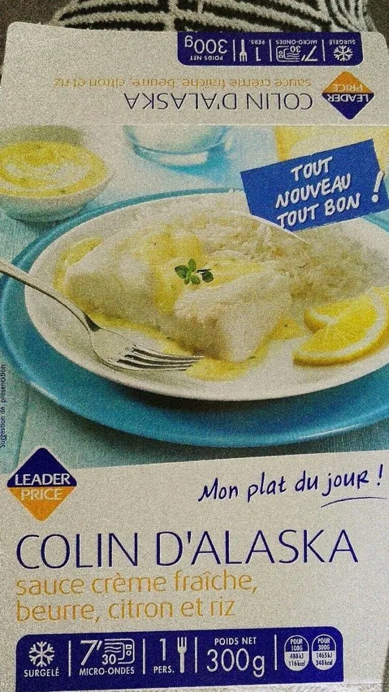 Colin l'Alaska (mon plat du jour)