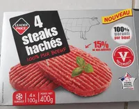 4 steaks hachés 100% pur boeuf