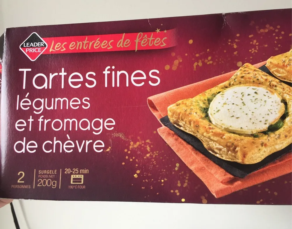 Tartes fines legumes et fromage de chevre