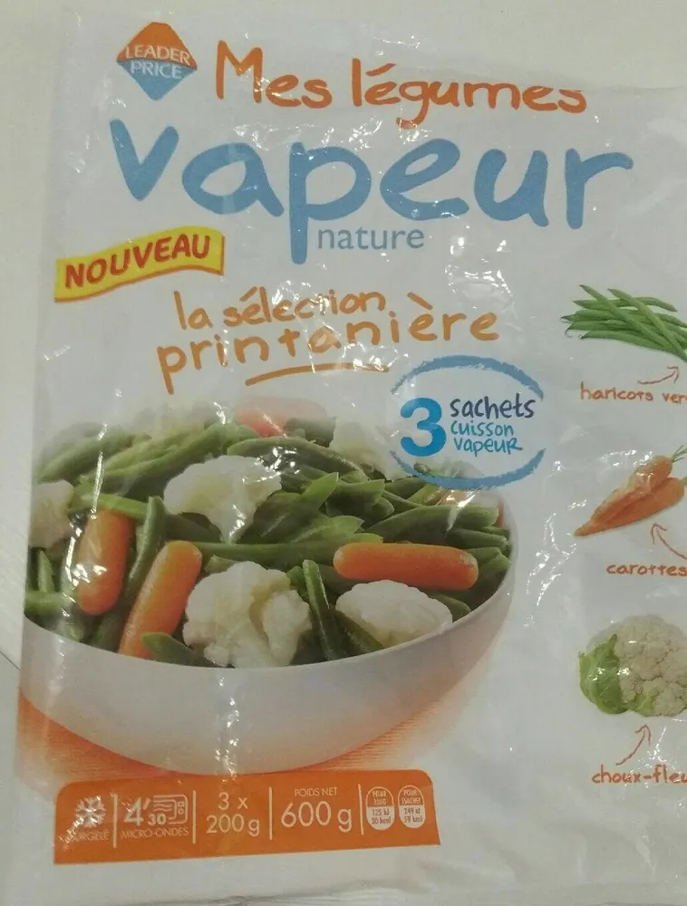 Mes légumes vapeur nature
