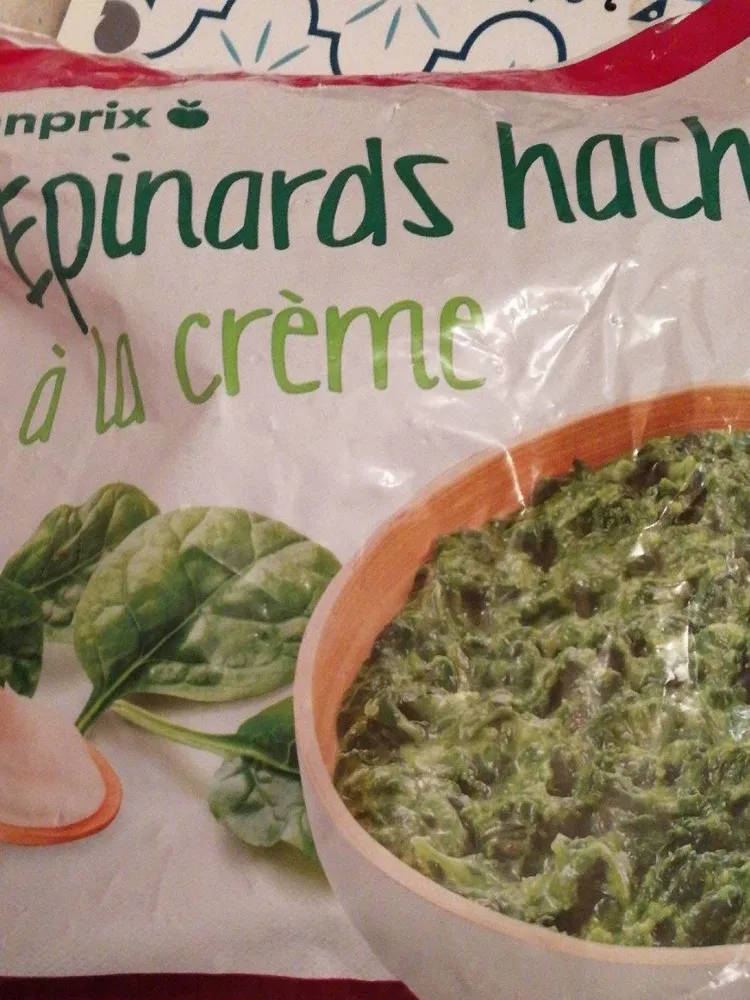 Épinards hachés à la crème