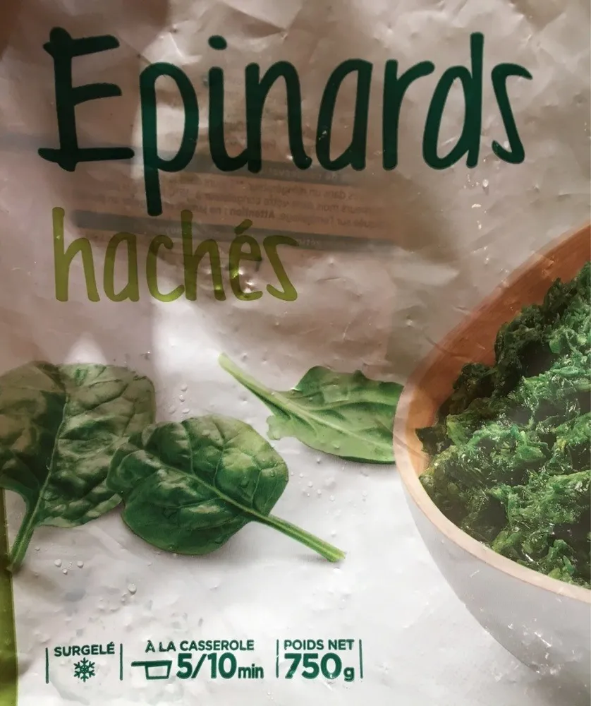 Epinards haches