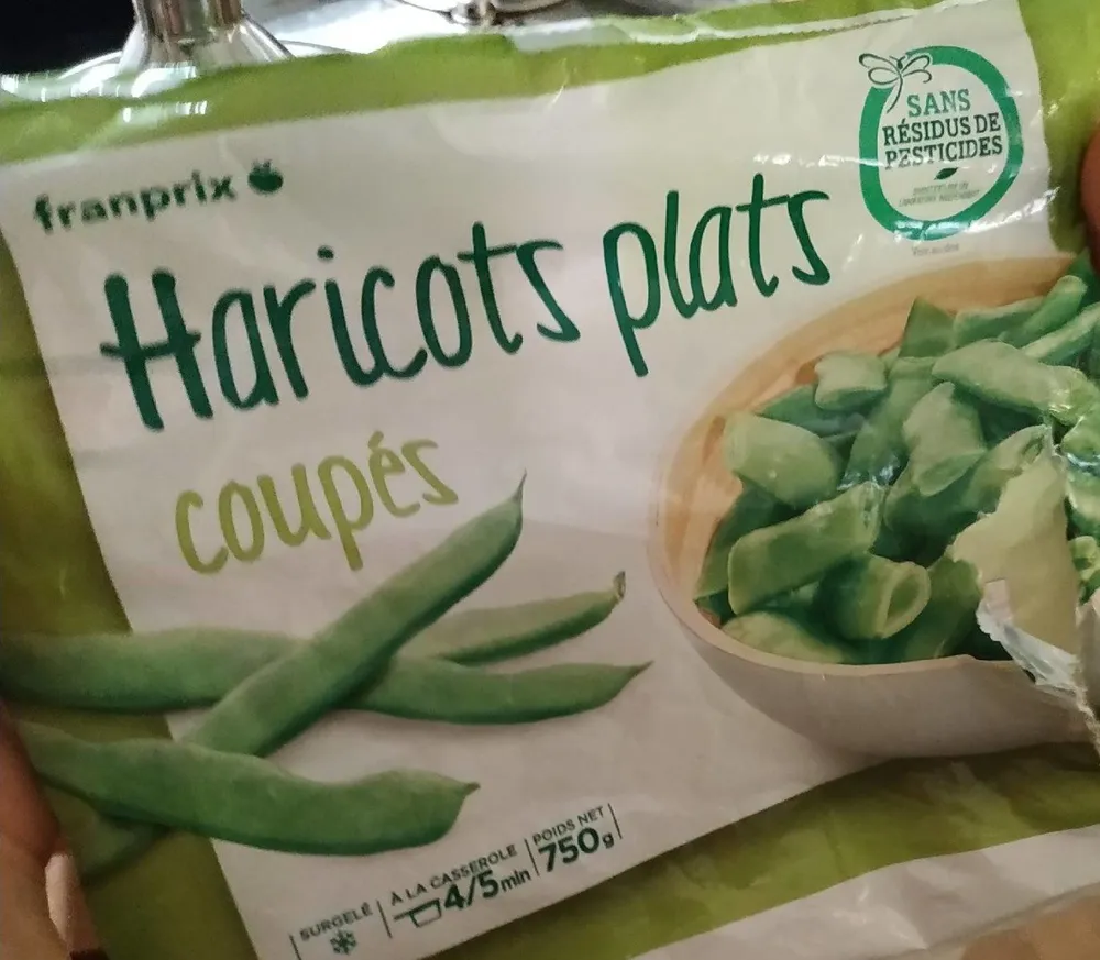 Haricots plats coupés