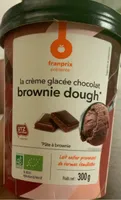 Creme glacée chocolat brownie dough