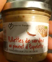 Rillettes de sardine au piment d'Espelette