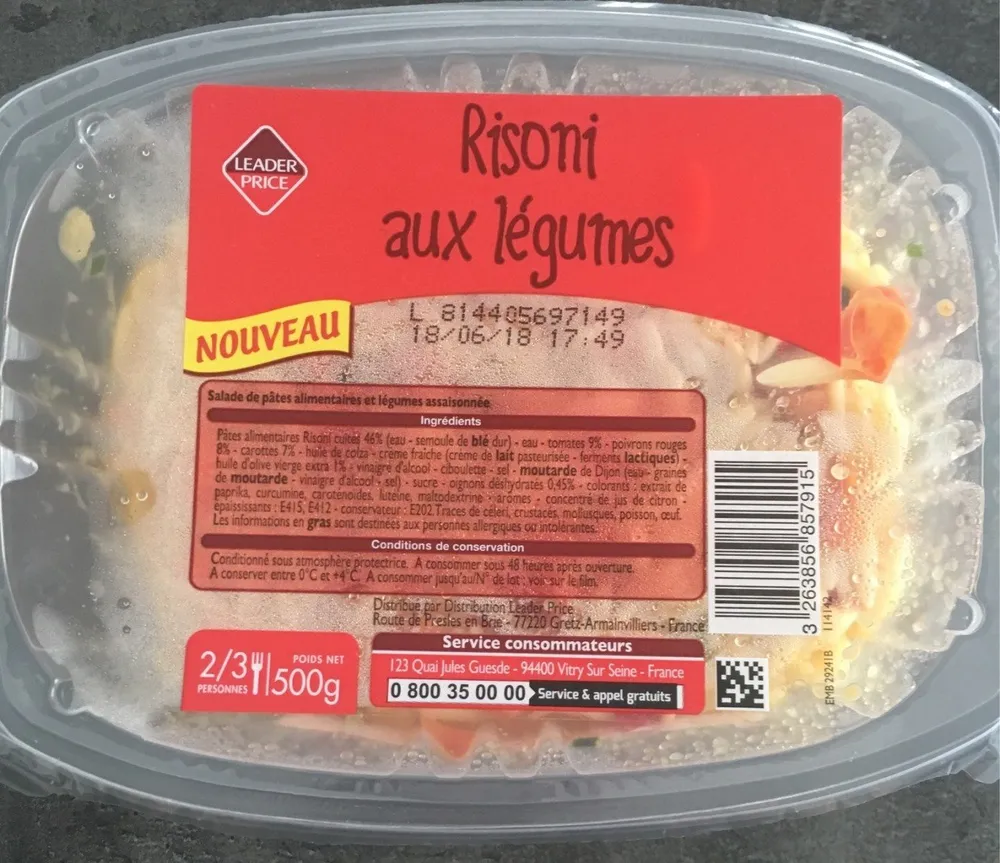 Risoni aux légumes