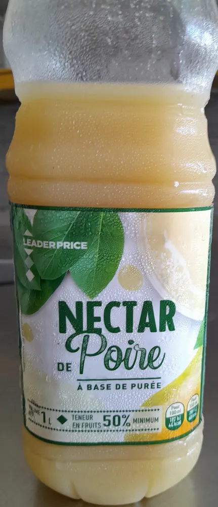 Nectar de poire à base de purée