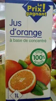 Jus d'orange à base de concentré