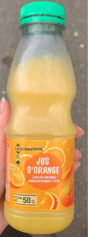 Jus d’orange à base de concentré