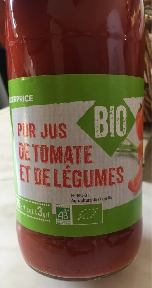 Pur jus de tomate et de légumes