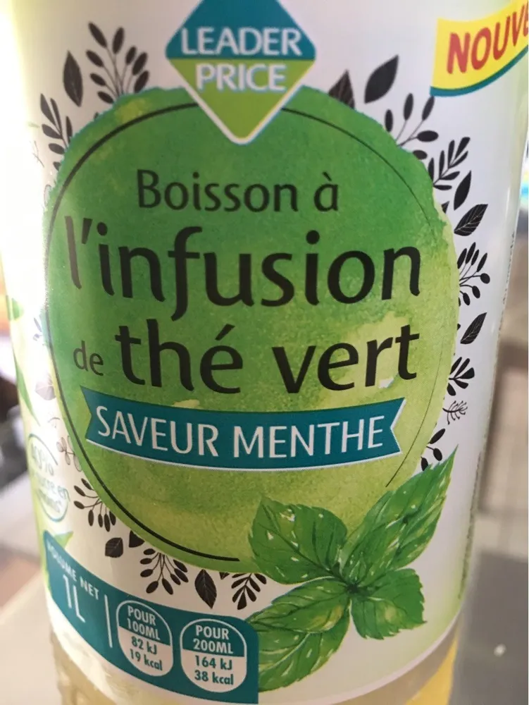 Infusion de thé vert saveur menthe