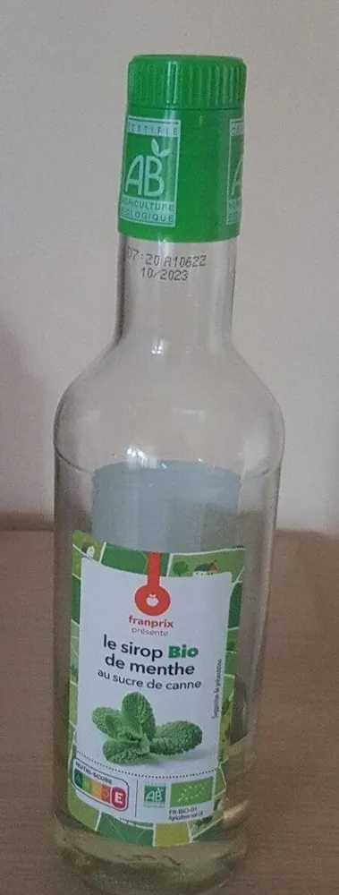 Sirop de menthe Bio