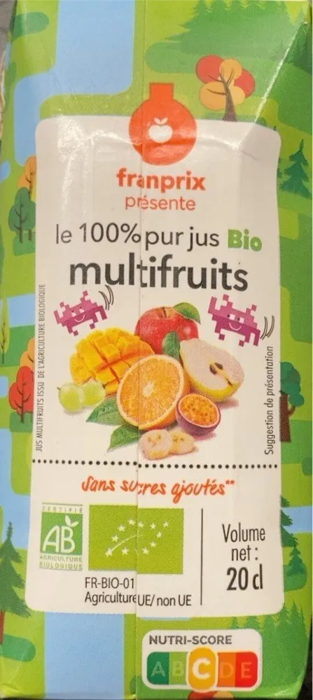 100% jus bio multifruits