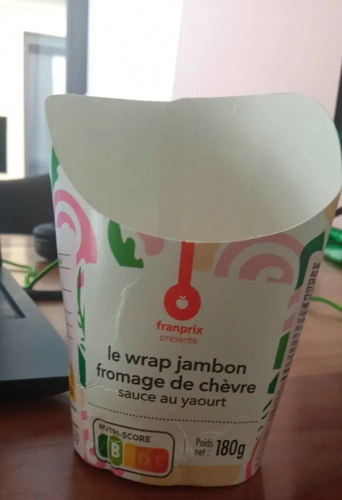 Le wrap jambon fromage de chevre sauce au yaourt