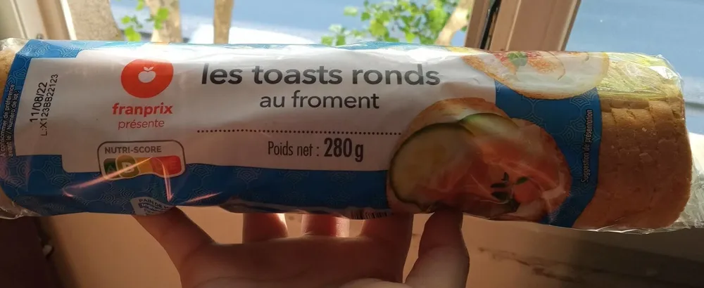 Toasts ronds au froment