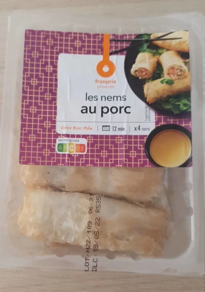 Les nems au porc