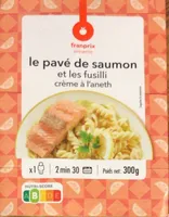 Le pavé de saumon et les fusilli