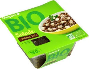 salade lentilles tofu bio