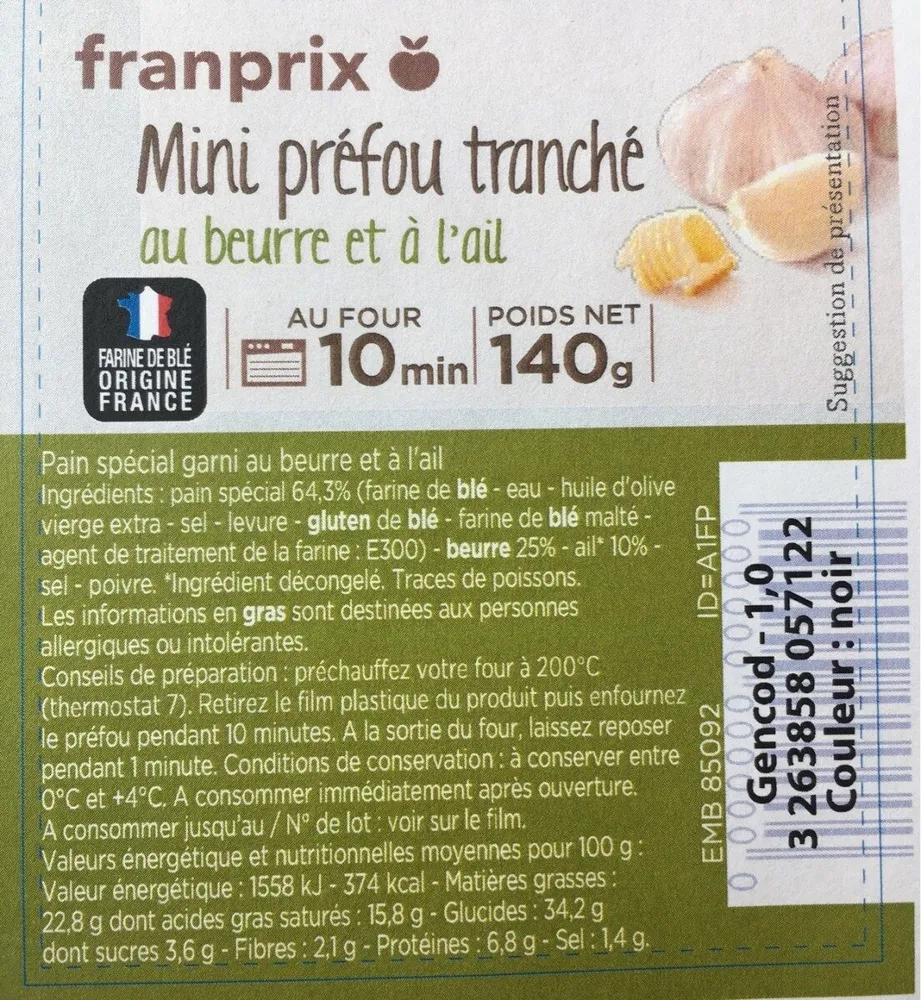 Mini Préfou beurre ail