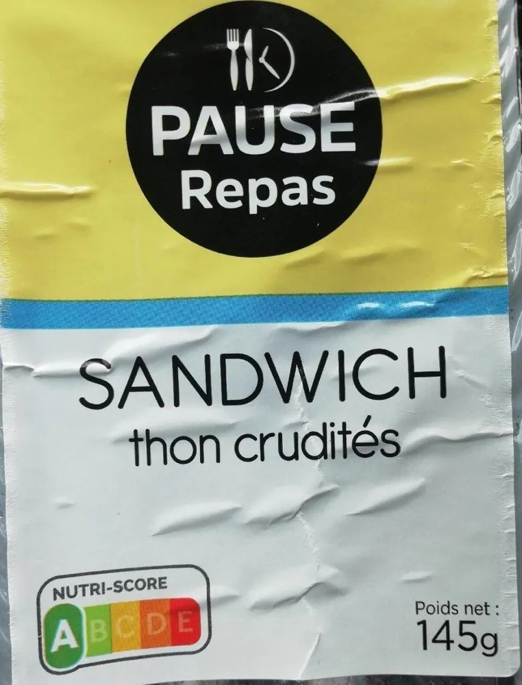 Sandwich thon crudités