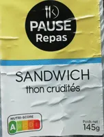 Sandwich thon crudités