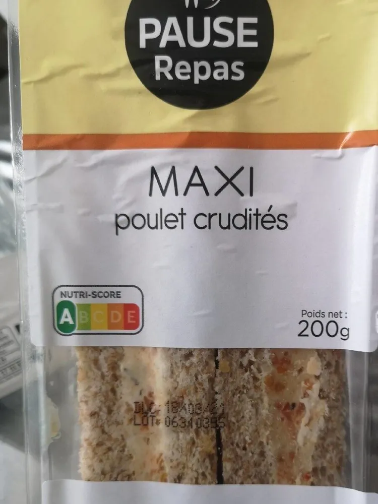 Maxi Poulet crudités