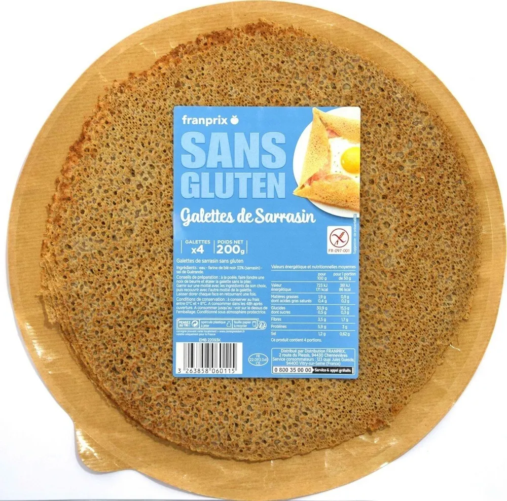 Galettes de Sarrasin sans gluten