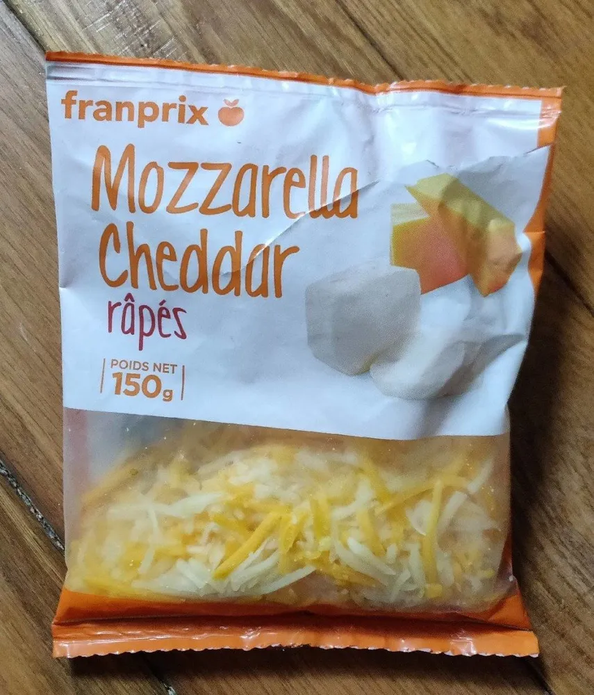 Mozzarella cheddar râpés