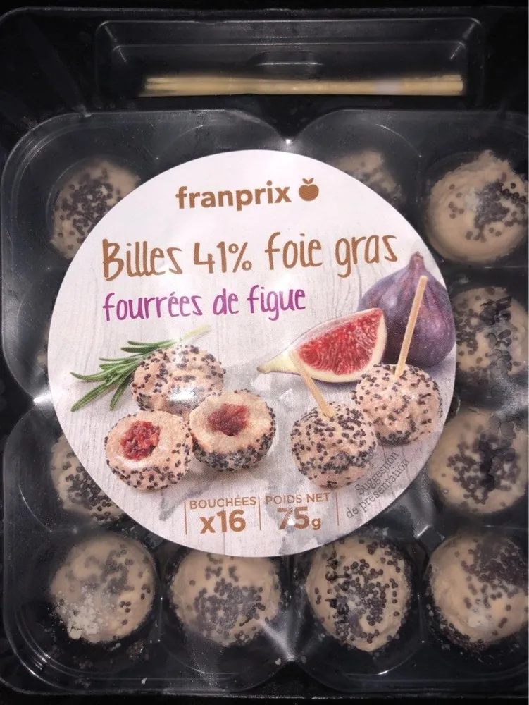 Billes 41% foie gras fourrées de figue