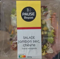 Salade jambon sec, chèvre