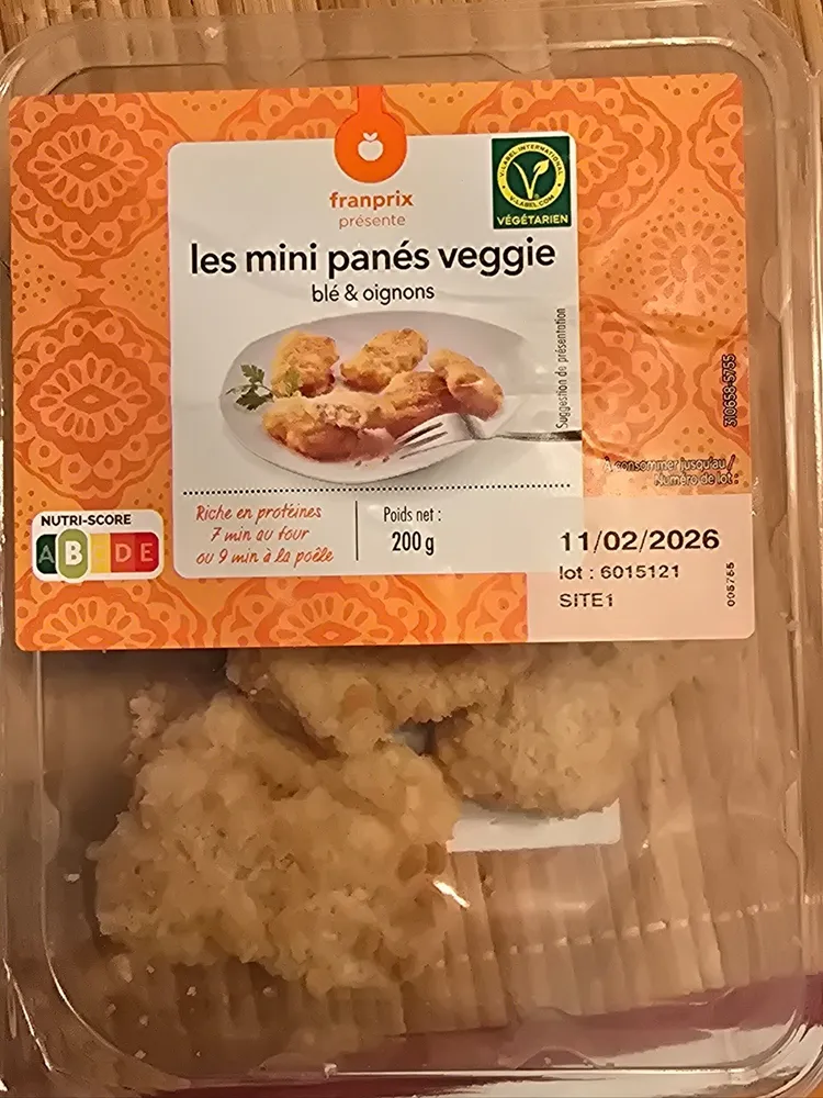 nuggets veggie blé oignon