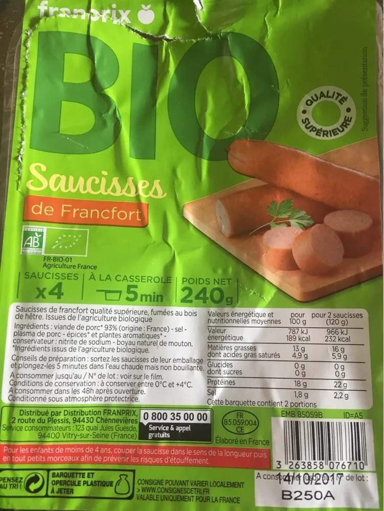 Saucisses de francfort