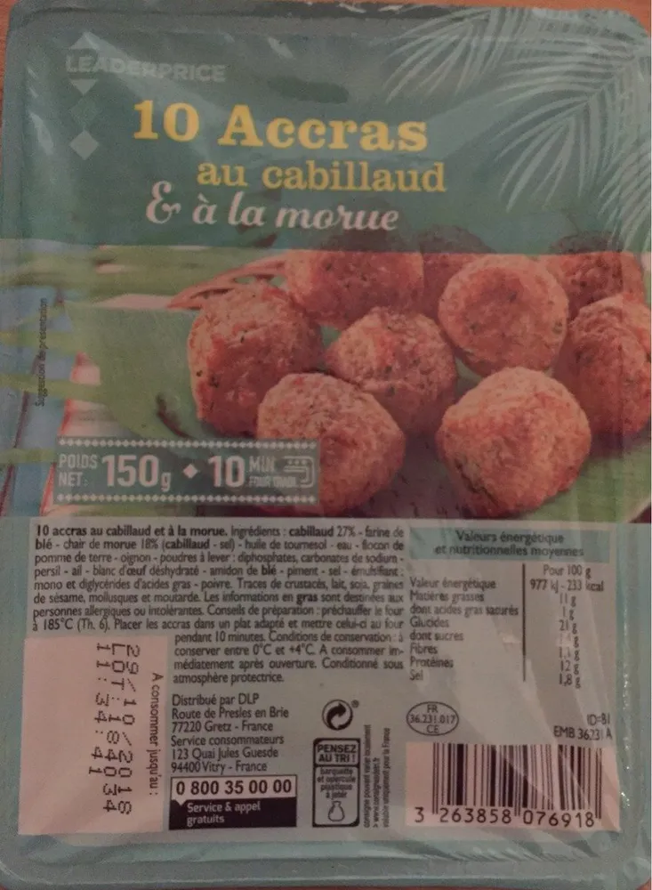 Accras au cabillaud et à la morue