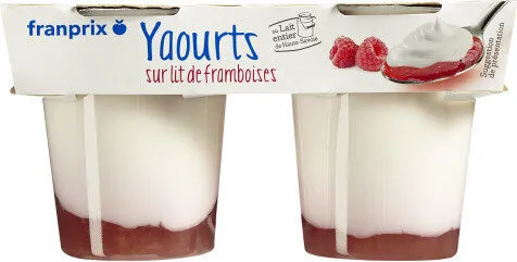 yaourt brassé lait entier lit framboise