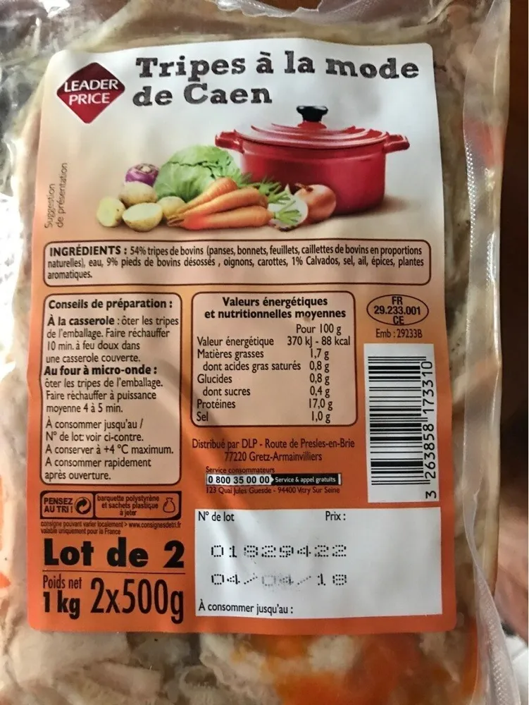 Tripes à la mode de Caen