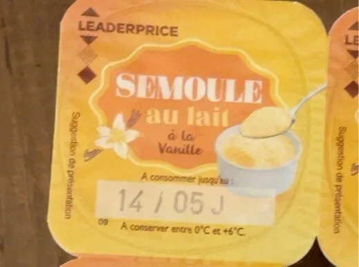Semoule au lait à la vanille