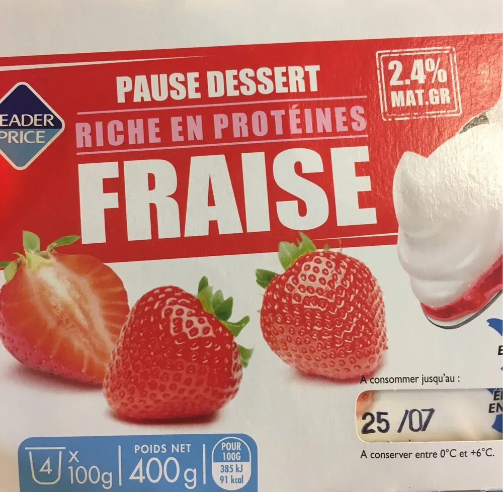 Pause dessert fraise